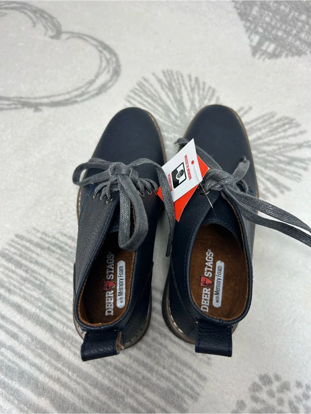 Deer Stags Boys Freeport Jr. Dress Comfort Chukka Boot, Navy, Size: 2 M MSRP $80